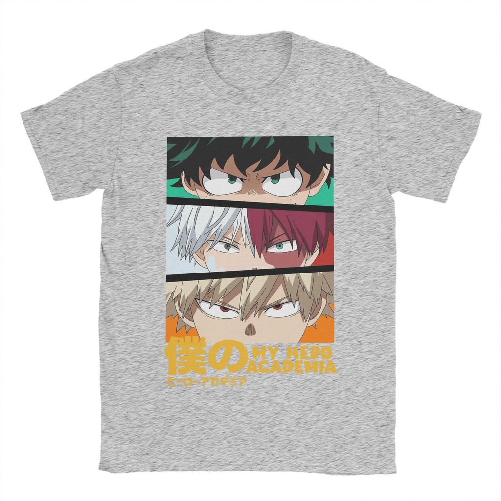 Anime Hero Eyes My Hero Academia T Shirts Men 100 Cotton Novelty TShirt O Neck Tee Shirt Short Sleeve Clothes Plus Size