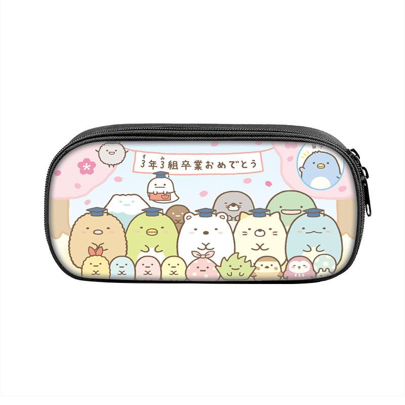 Sumikkogurashi Character Pencil Case With Large Capacity Nylon Storage Bag For Students