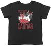 Meowy Catmas Kids T-Shirt Funny Cat Christmas Xmas Childrens Boys Girls Gift