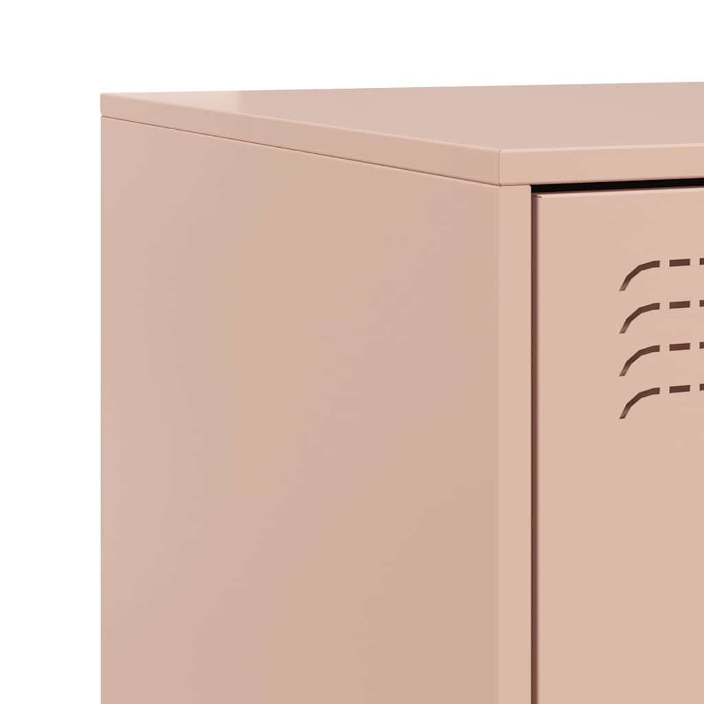 Nightstands 2 pcs. Pink 34.5 x 39 x 62 cm Steel