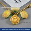 Champagne Silk Imitation Flowers for Hairpins, Hanfu Headdresses, Souvenirs, and Performance Accessories.