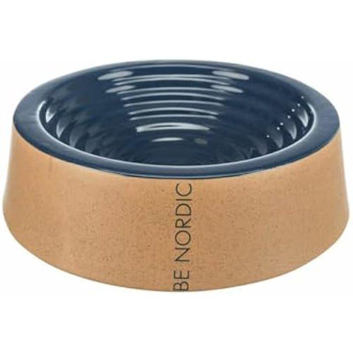 Gamelle En Céramique - TRIXIE - BE Nordic - 0,8 L - 25 Cm - Design Maritime Bleu/beige