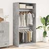 VidaXL Wardrobe Concrete Grey 100x50x200 Cm Chipboard, Storage Cabinet, Wardrobe Organizer, Cabinet, Closet, 3307804