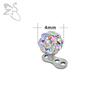 Europäischer und amerikanischer Zirkon-Strass-Piercingschmuck - 316L Titanstahl