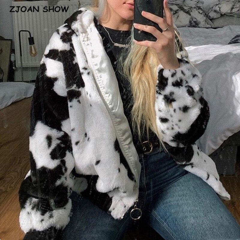 Peluda vaca leopardo piel con capucha sudaderas de manga larga peludo  chaqueta suelta sudadera oversize abrigo comprar a buen precio — entrega  gratuita, reseñas reales con fotos — Joom