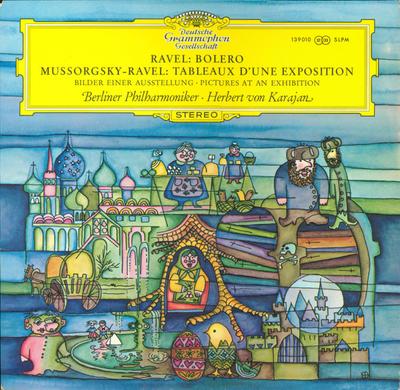 LP Record HERBERT VON KARAJAN, BERLINER PHILH - Ravel Bolero / Mussorgsky Tableaux  139010SLPM DEUTSCHE GRAMMO 1966 Germany Classical Used