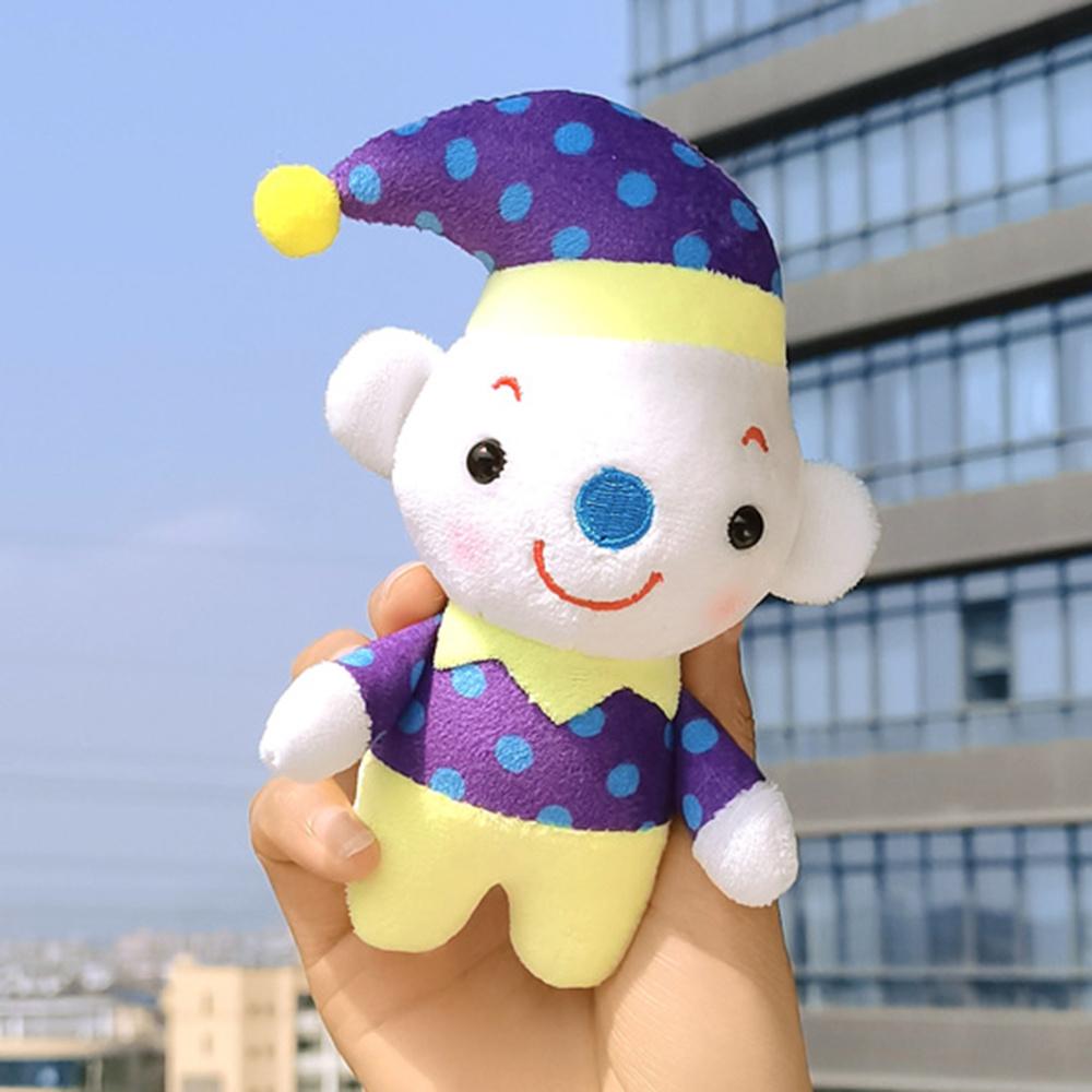 Plush Cartoon Circus Clown Stuffed Doll Schoolbag Accessories Pendant Kid