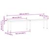 Bench Gray Sonoma 200 X 35 X 45 Cm Particleboard