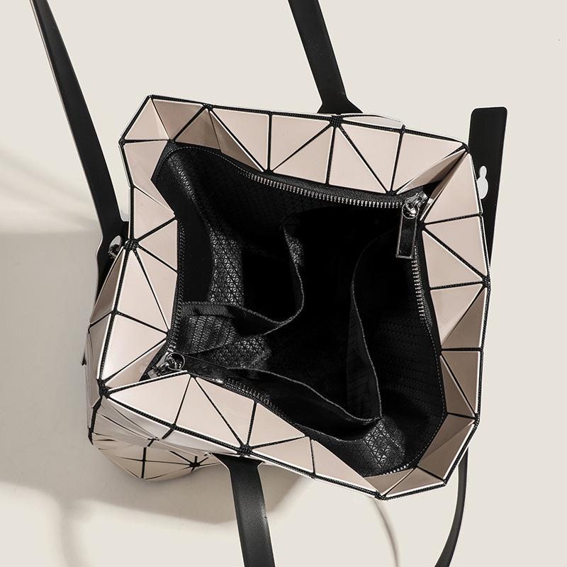 Japanische Geometrische Spleißhandtasche Einzelne Schulter Tragetasche Große Kapazität Original Einzelne Damentasche Geometrische Diamant Pendlerhandtasche