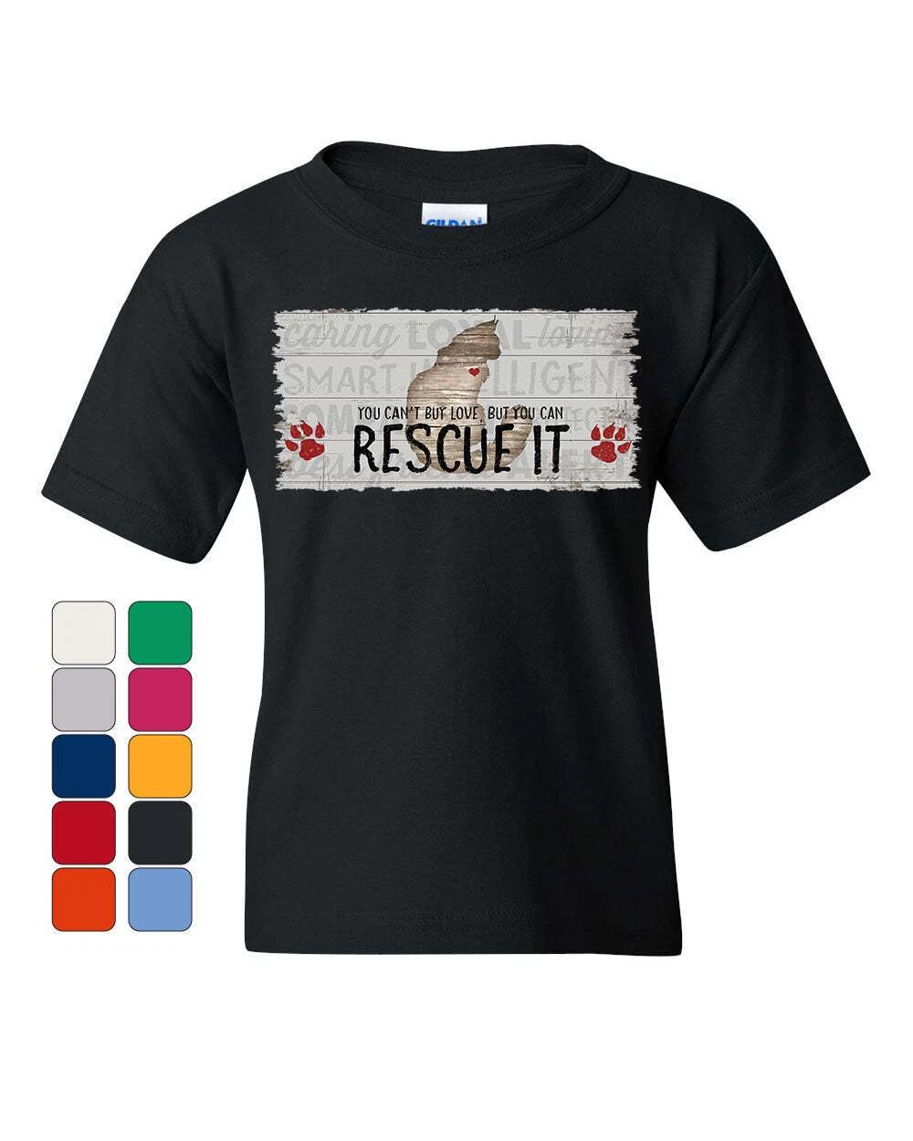 You Can t Buy Love But You Can Rescue It Youth kids boys T-Shirt Pet Cat Kitten Kids Tee 110