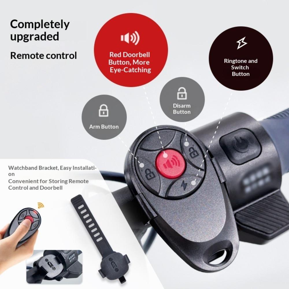 Car Bicycle Vibration Anti-theft Alarm, Outdoor Waterproof Remote Control Mountain Bike Large Volume Alarm