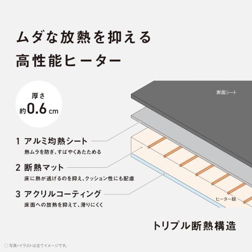 Panasonic Hot Carpet Electric Carpet Triple Insulation Structure Energy Saving Timer Function Mite Resistant 2 Side Switching 1 Tatami 176 x 88cm DC-1