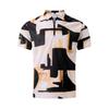 New Men's 3D Digital Printed Short Sleeve Casual Zipper Polo Shirt Summer Fashion T-shirt