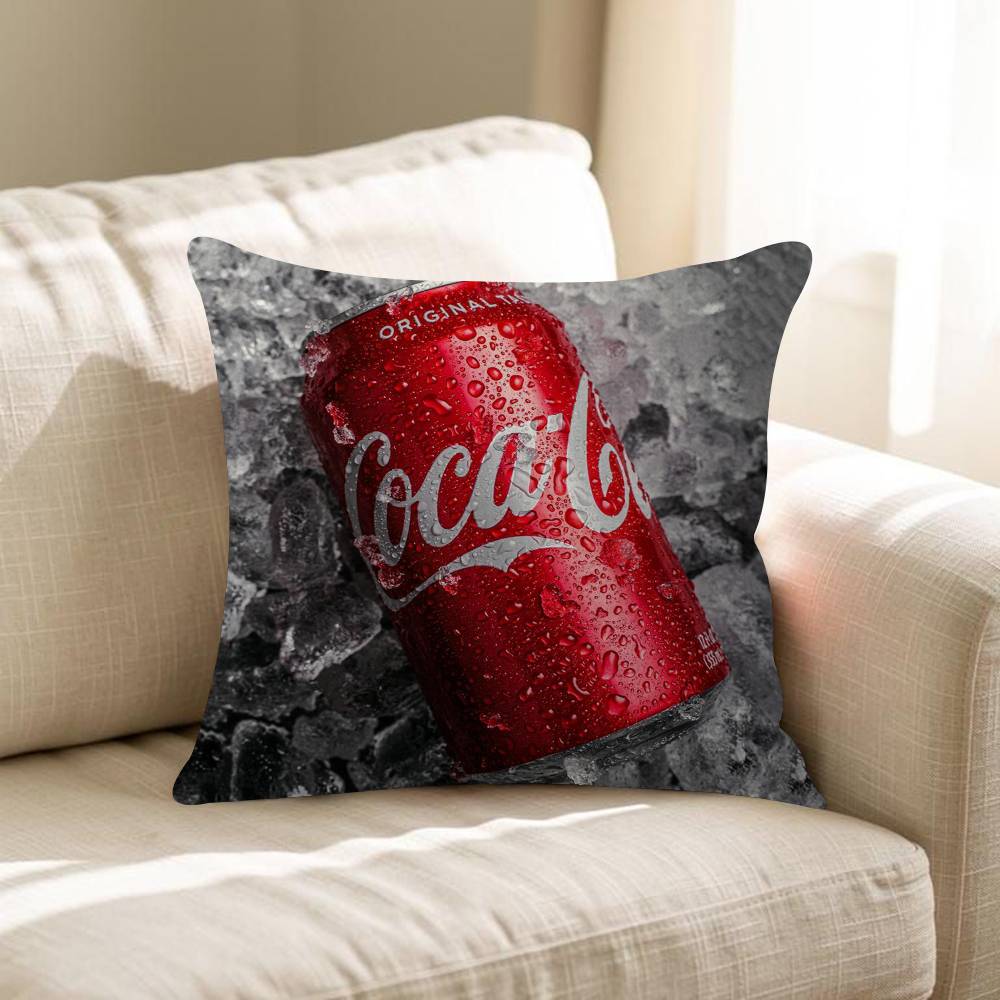 Soda Water CCocaCCola Personalized Pillow Cover Kids Bedroom Wild Party Decor Pillowcase Kid Birthday Shower Gift