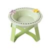 Ceramic Feeding Bowl for Dogs & Cats, Whisker Friendly Kitten Food Water Dish, Wide Shallow Pet Feeder Plate for Dry Wet Food