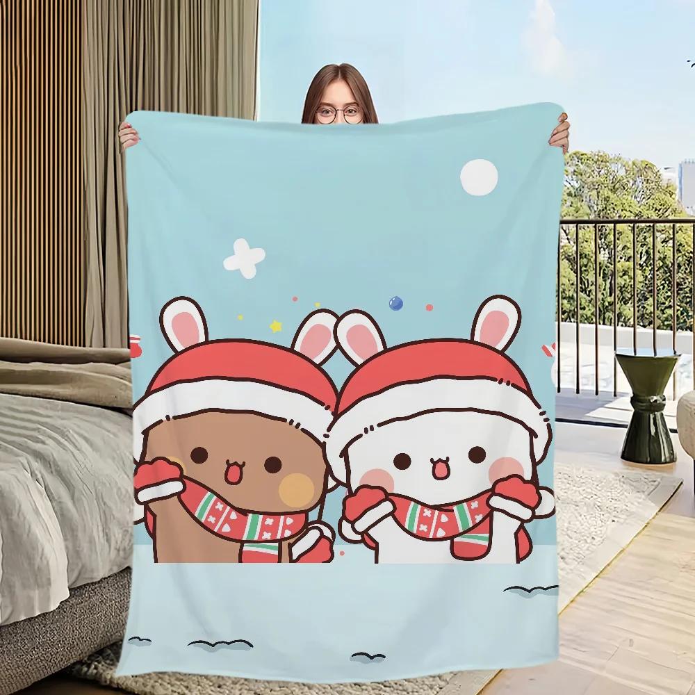 Cartoon Four Seasons Warm Soft Plush Blanket for Sofa Living Room Office Bedroom Travel Gift