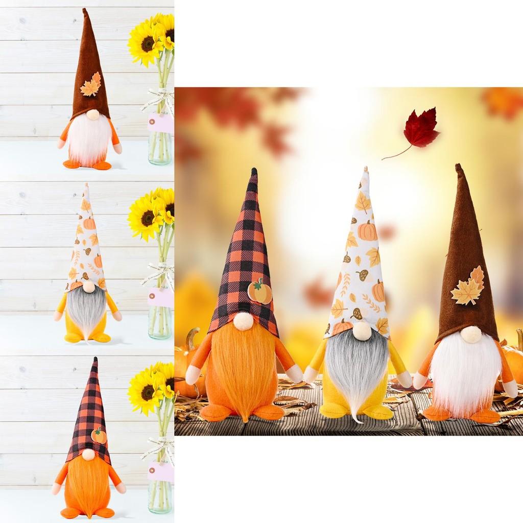 New Seasonal Home Decor Thanksgiving Pumpkin And Maple Leaf Plush Figurine For Autumn Festivities