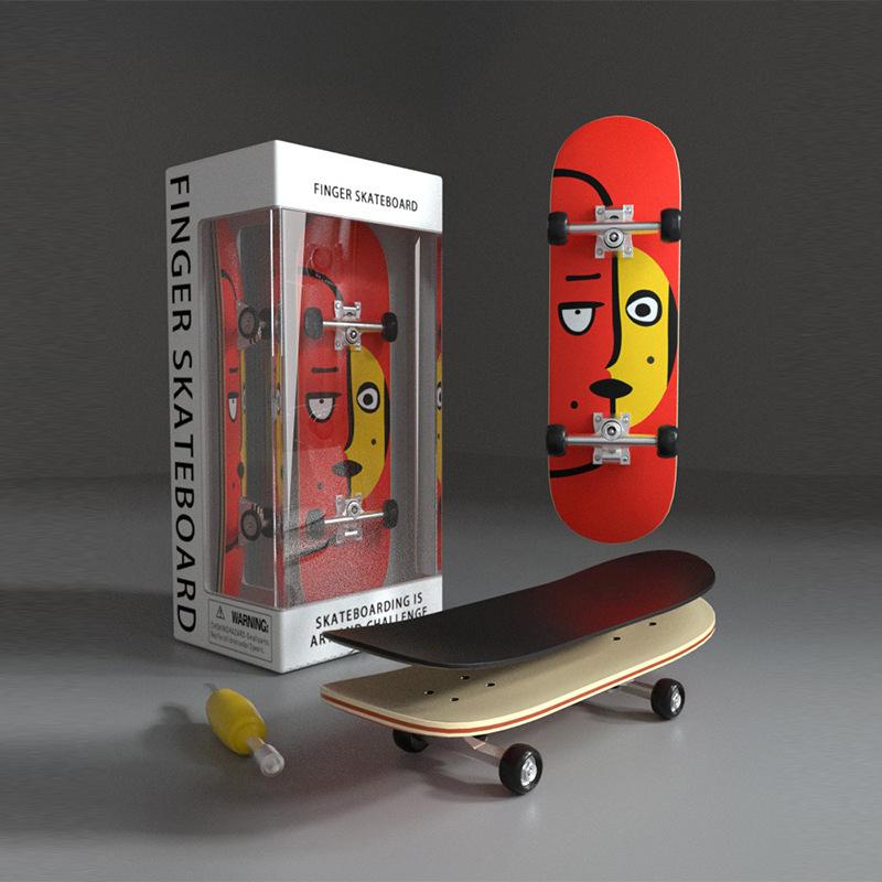 Finger Skateboard Toy Boy Gift Fingertip Skateboard Professional Grade With Bearing Double Rocker