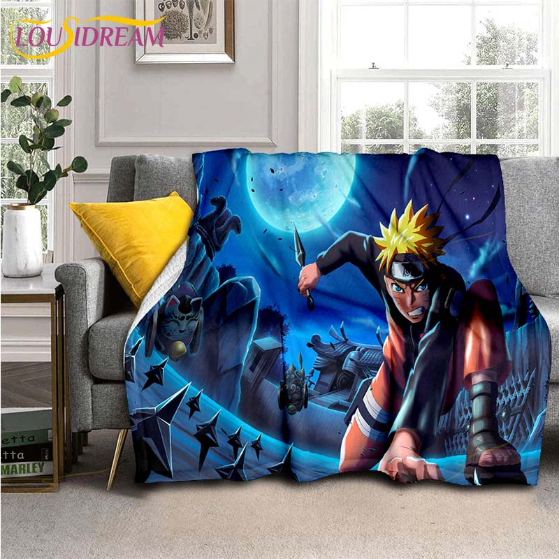 Cartoon Anime Naruto Blanket Couch Quilt Cover Travel Bedding Outlet Throw Blanket Flannel Blanket Bedspread