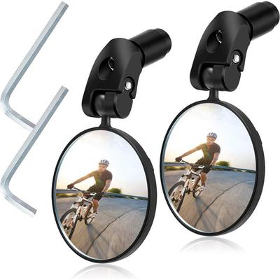 Bike Mirror 360 Degrees  Adjustable Rotatable Handlebar Mirror Convex  Mirror with 2 Allen Wrench for