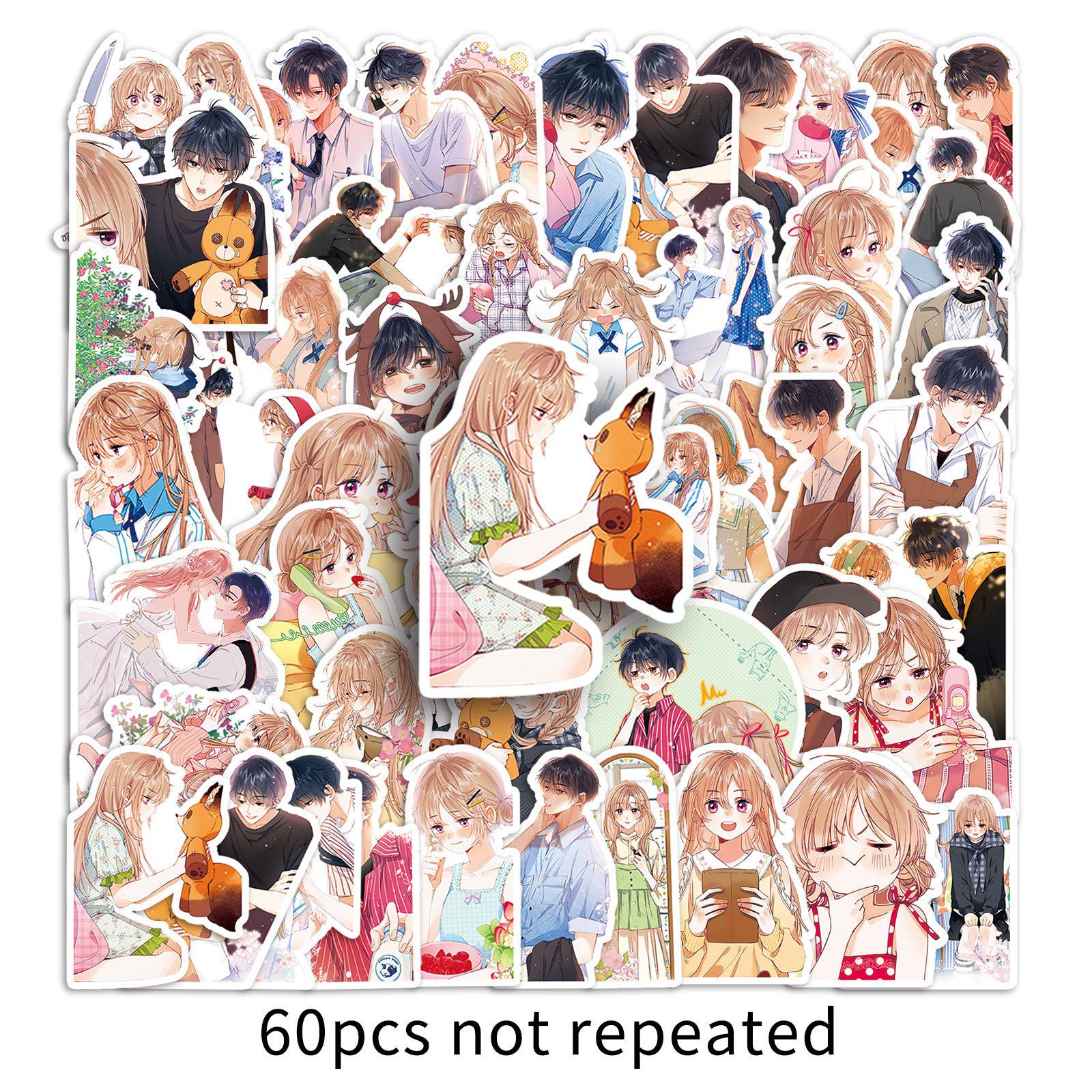 

50 Manga Girl Stickers for Planners & Decoration – Milk Tea Cup Theme