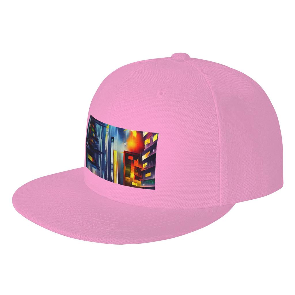 Fashion City of Fire and Ice Flat Brim Sun Hat Casual Gatherings Tennis FeUnisex