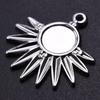 5pcs/Lot Silver Color Le Soleil Pendentif Stainless Steel Charm Pendants For Jewelry Making Supplies Metal Sun Charms Decoration
