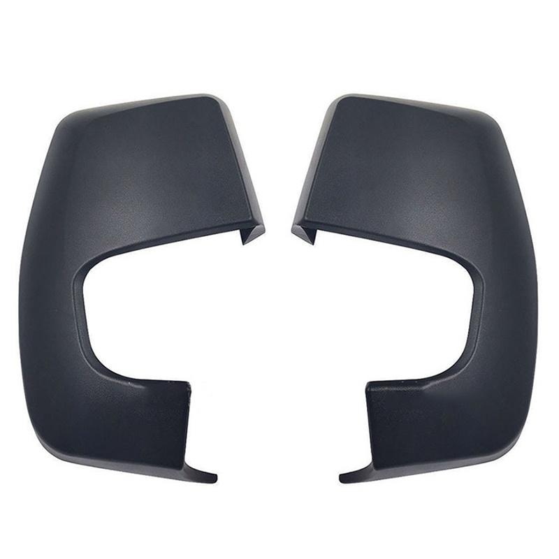 Car Door Side Mirror Shells Matte Black Rearview Wing Mirror Cap Parts For Ford Transit/Tourneo Custom 2012-2019