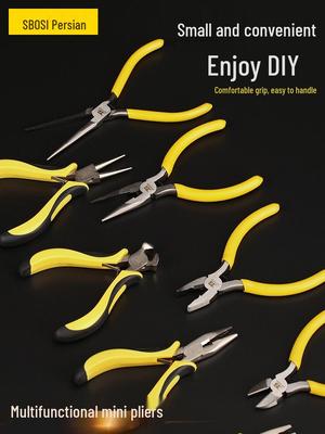 Handmade 5-inch Persian Needle-nose Bent-nose Mini Pliers, Multifunctional Diagonal Cutting Wire Pliers