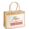 Sac De Plage - PLANETEE - Jute Avec Poche Mila En Vacances - Coton - 43 X 33 Cm - Multicolore