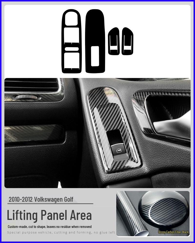 Golf 6th/7th/7.5th Gen Carbon Fiber Interior Console & Gear Shift Sticker.