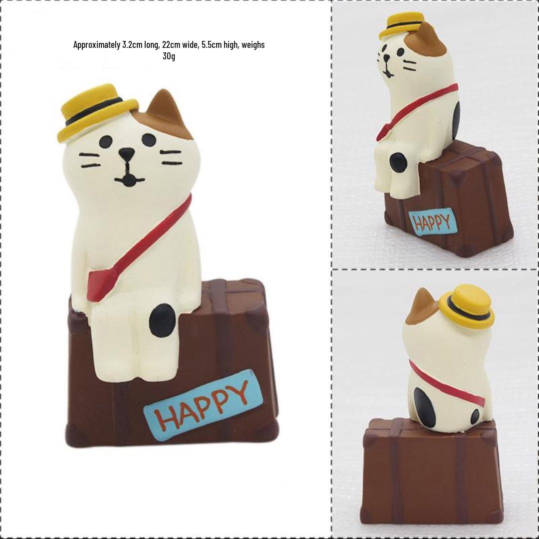 

Japanese Zakka Cat Resin Ornament – DIY Handmade Blind Box Figure for Graduation or Tourism Gift