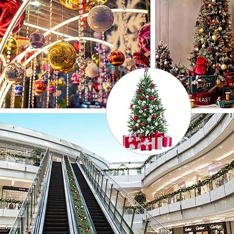 12Pcs/Set Christmas Ball Xmas Tree Pendant Decoration Glitter Bauble for Wedding Home Party New Year Indoor Hanging Gifts