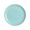 Flat Plate - LUMINARC - Pampille - 25 Cm - Turquoise - Tempered Glass, Made In France