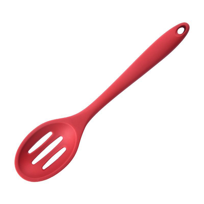 2Pcs Silicone Scoop Long Handle Soup Scoop Salad Mixing Spoon Heatresistant Cooking Spoon Nonstick Tablespoon Cooking Utensils