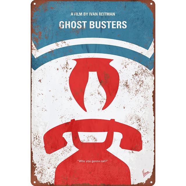 

Ghostbusters Vintage Metal Wall Art Sign Retro Movie Decor Collectors Tin Poster for Home Cinema Man Cave xin 20x30cm（7.8x11.8inch）