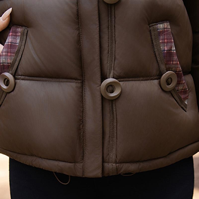 Fashion Woman Winter Coats Plus Size Elegant Loose Thick Warm Short Parkas Female Jacket