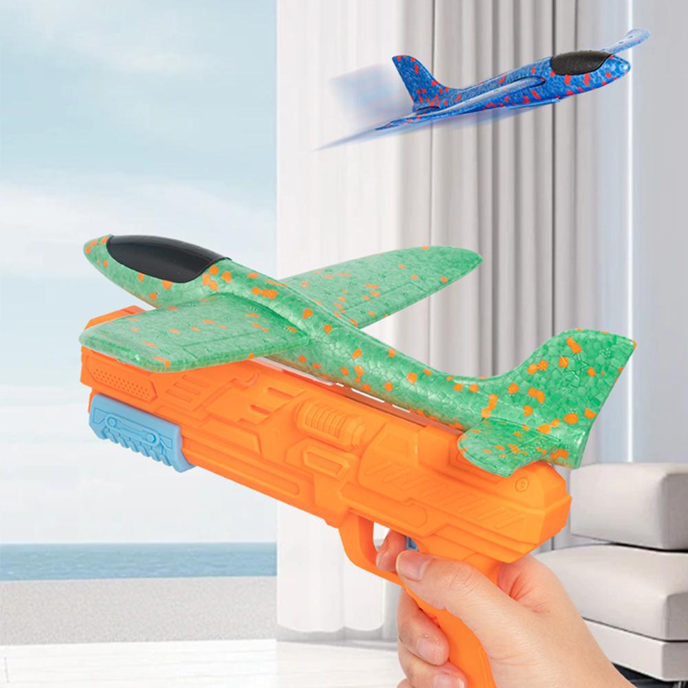 Airplane Launcher Toys, Foam Glider Plane Toy for Boys, 2 Flight Modes Outdoor Flying Toys Birthday Gifts for Boys Girls