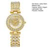 Women's Rhinestone Bracelet Watch Alloy Roman Numerals Quartz Wristwatch with Densely Set Crystals, 7mm Ultra Thin Lightweight Design for Office