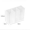 Mini Storage Box 3-Grid Plastic Makeup Brush Lipstick Storage Multi-Functional Desk Organizer for Home Kitchen Bathroom