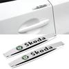 Car Exterior Side Decals Anti Scratch Sticker for Skoda Citigo Fabia Kamiq Karoq Kodiaq Octavia Rapid Roomster Superb Emblem