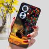 Phone Cover for OPPO Reno11 F 5G Case Black Silicone TPU Fashion Marble Print Shells for Oppo Reno 11F Protective Capa Soft Bags