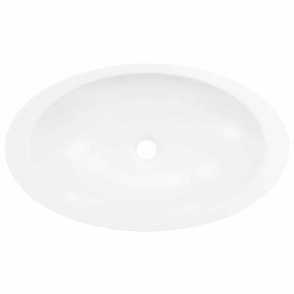 Wash Basin 59.3 X 35.1 X 10.7 Cm Mineral Cast Marble Cast White