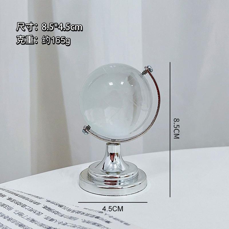 Mini Globe with Girlish Aesthetic - Creative Transparent Desktop Decoration & Desk Ornament (New Year Gift)