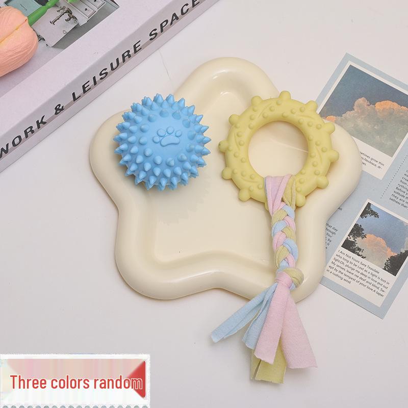 Durable TPR Dog Teething Toys with Cotton Rope