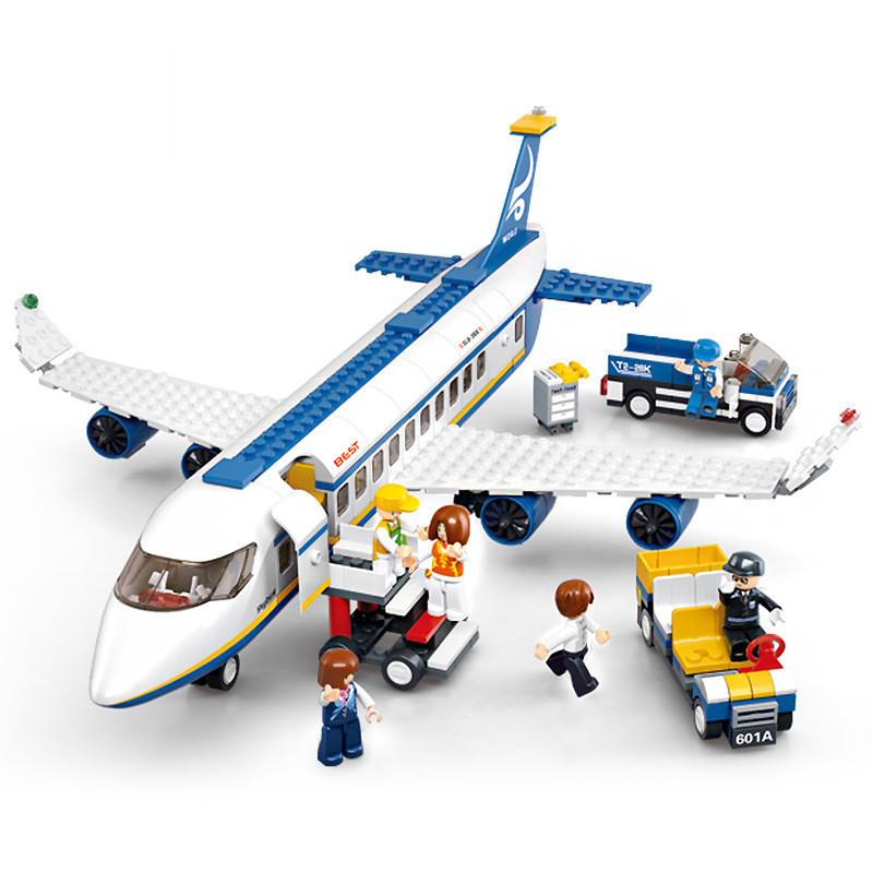 Blocks Airplane Building Assembly Toy Aviation Model Puzzle Fun Children For