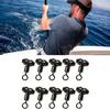 10pcs Saltwater Fishing Rolling Swivels Fishing Tackle Accessories Fishing Rig Line Connector Rotation Line Swivels