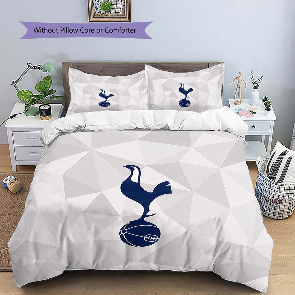 Tottenham Hotspur Pattern Bedding Quilt Set  Home Decoration  Gift (1 * Duvet Cover + 2 * Pillowcase  Without Core)