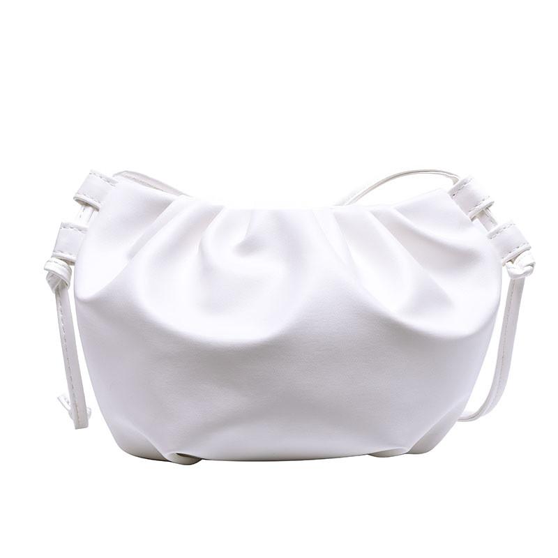 

Korean Style Dumpling Shaped Shoulder Bag With Inner Phone Pocket For Casual Wear белый