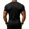 Men Breathable Quick Dry Elastic Solid Sports Fitness Casual Short Sleeve T Shirt